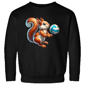 Discover Volleyball Player Squirrel Fun Animal Lover Sweatshirts