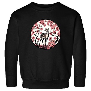 Discover Spring Fawn Deer Dogwood Sweatshirts
