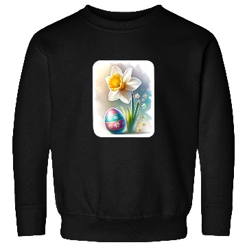 Discover A Beautiful Daffodil With an Easter Egg Sweatshirts