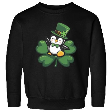 Discover St. Patrick's Day Penguin: Cute Cartoon Design Sweatshirts