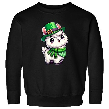 Discover St. Patrick's Day Llama Cartoon Sweatshirts