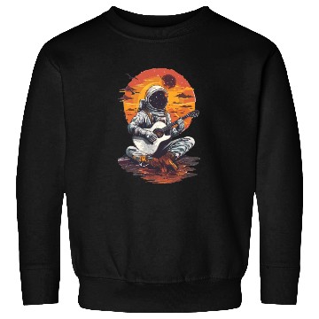 Discover Astronaut Guitar Player Space Music Lover Sweatshirts