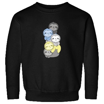 Discover Periboy Flag Pride Lgbtq Cute Sloth Pile Sweatshirts