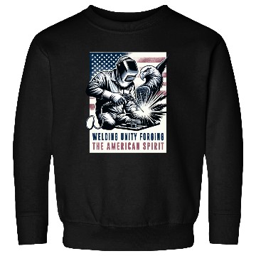 Discover Welding Unity Forging The American Spirit USA Flag Sweatshirts