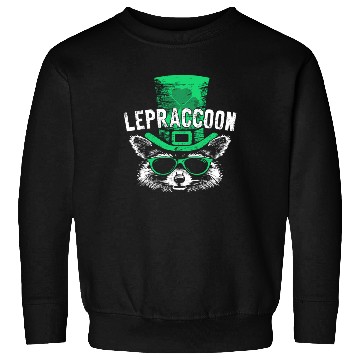 Discover Lepraccoon Kobold Raccoon Saint Patrick Irish Sweatshirts
