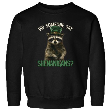 Discover Did Someone Say Shenanigans? Cute Raccoon Sweatshirts