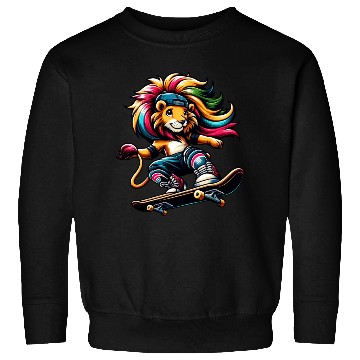 Discover Cheeky Skater Giraffe on Skateboard Sweatshirts