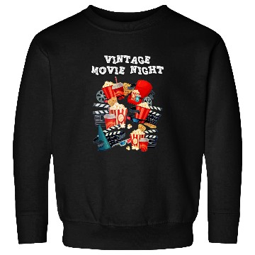 Discover Popcorn Vintage Movie Night Sweatshirts