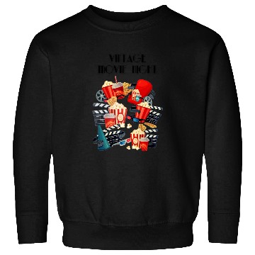 Discover Popcorn Vintage Movie Night Sweatshirts