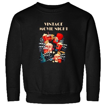 Discover Popcorn Vintage Movie Night Sweatshirts