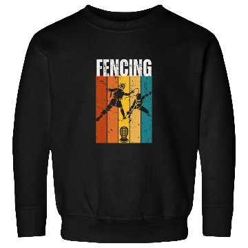 Discover Fencing Vintage Retro 70s Design Fencer Sweatshirts
