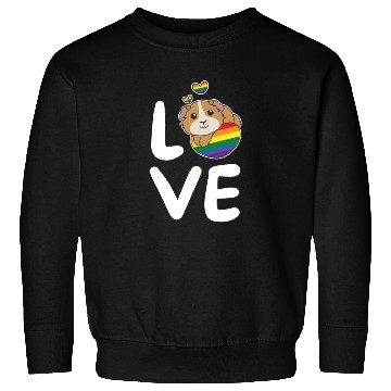 Discover Rainbow Flag Pride Lgbtq Cute Guinea Pig Love Sweatshirts