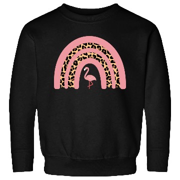 Discover Pink Leopard Rainbow with Flamingo Sweatshirts