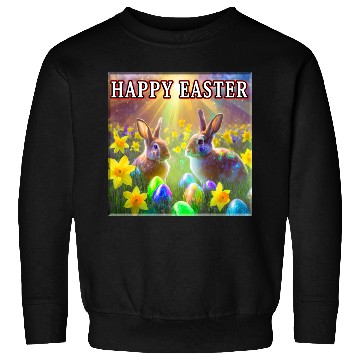 Discover Happy Easter Rabbits - 2 Sweatshirts