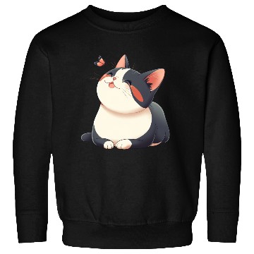Discover Kawaii Cat and Butterfly Sweatshirts