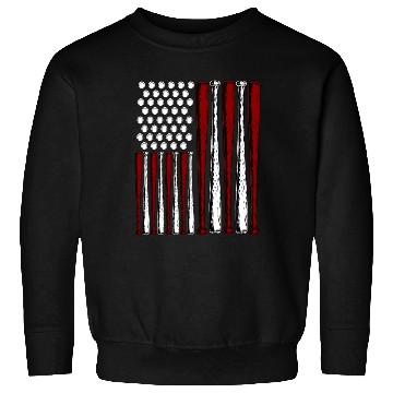 Discover Baseball US Flag Sweatshirts