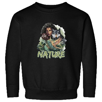 Discover Nature-Inspired Wolf Owl Turtle Phoenix Woman Sweatshirts