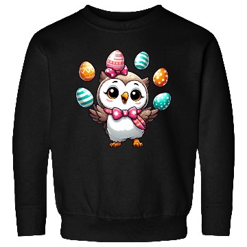 Discover Easter Egg Owl Juggling Sweatshirts