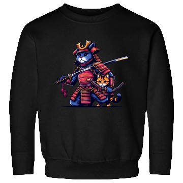 Discover Light Samurai Cat Sweatshirts