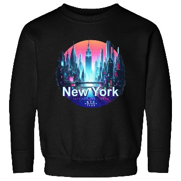 Discover NYC neon light Sweatshirts