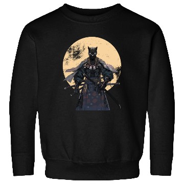 Discover Anime Panther Warrior Samurai katana Sweatshirts