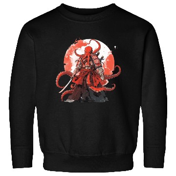 Discover Samurai Katana Sword anime Octopus manga Warrior Sweatshirts