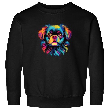 Discover Watercolor Colorful Tibetan Spaniel Sweatshirts