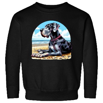 Discover Great Dane On The Beach Sweatshirts