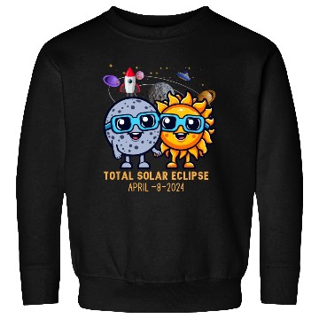 Discover Total solar eclipse 4-8-2024: Sun and Moon love Sweatshirts
