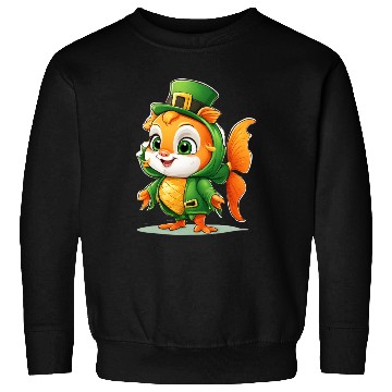 Discover Lucky Fin: St. Patrick's Cute Fish Design Vibrant Sweatshirts