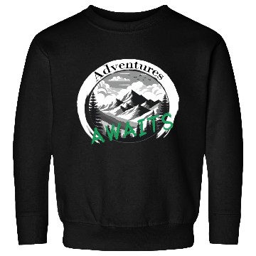 Discover Adventures Awaits, Nature retreat Sweatshirts