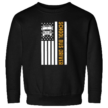 Discover School Bus Driver American Flag School Bus Driver Sweatshirts