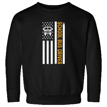 Discover School Bus Driver American Flag School Bus Driver Sweatshirts