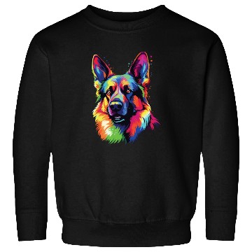 Discover Watercolor Colorful German Shepherd Sweatshirts