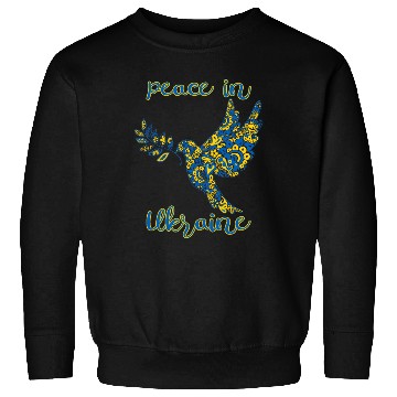 Discover Dove of peace in Ukraine drawing in national color Sweatshirts