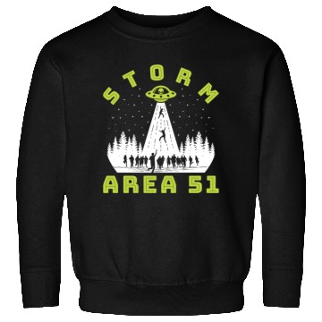 Discover Alien Hunter Storm Area 51 Meme Sweatshirts