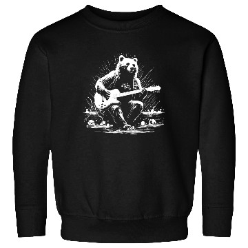 Discover Grizzly Bear Playing Guitar Sweatshirts