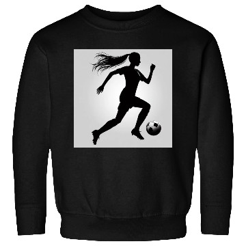 Discover Soccer player running with ball Sweatshirts