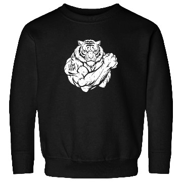 Discover Tiger Biceps Tattoo I Love Mom Sweatshirts