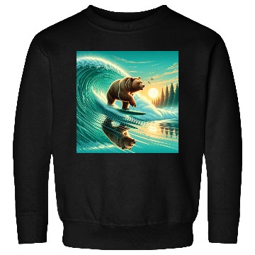 Discover Grizzly bear windsurfing Sweatshirts