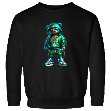 Discover Hustle Anarchy green royal bear Sweatshirts