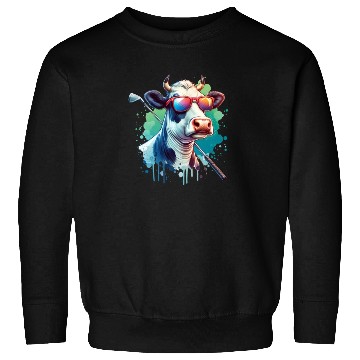 Discover Cow Golfer Golf Course Dog Owner Sweatshirts
