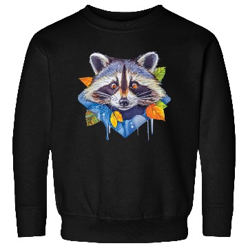 Discover Autumn Raccoon: A Watercolor Wilderness Sweatshirts