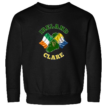 Discover Clare Ireland Irish Flag and County Flag Sweatshirts