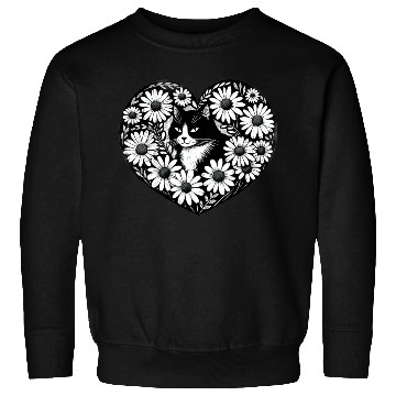 Discover Tuxedo Cat Daisy Sweatshirts