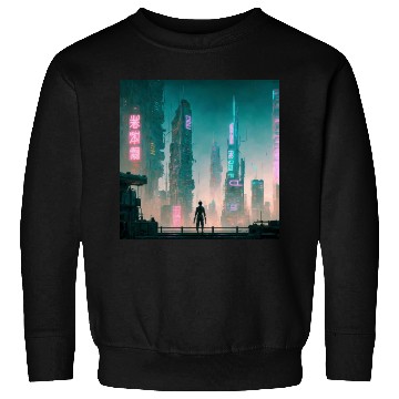 Discover Cyberpunk Cityscape Sweatshirts