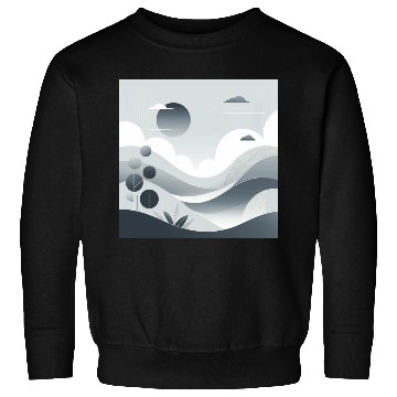 Discover "Tranquil Monochrome Horizon" Sweatshirts