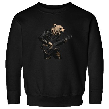 Discover Grizzly Bear Playing Guitar Sweatshirts