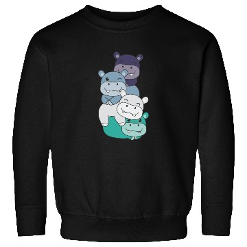 Discover Oriented Aroace Flag Pride Lgbtq Cute Hippo Sweatshirts