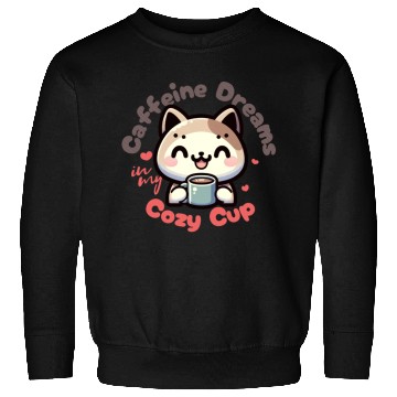 Discover Caffeine Dreams Cat Delight Sweatshirts